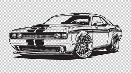 Adult coloring page for books and art Vector illustration of a high speed vehicle with a detailed car wheel sketch in black outline on a white background.