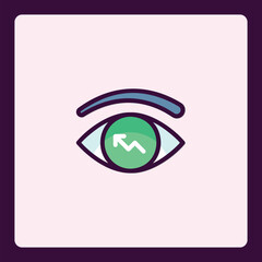 Abstract eye icon concept design for vision health monitoring solution graphic