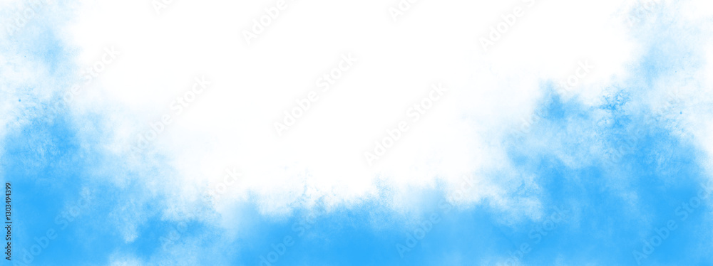 Wall mural png fog texture isolated on transparent background. border from smoke. design element. blue vector c