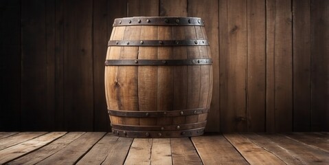  A Rustic Wood Barrel and Worn Table Backdrop