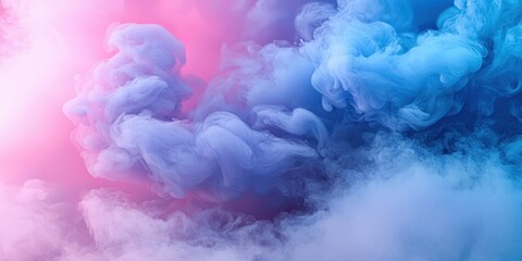 Fototapeta premium Colorful smoke background with pink and blue color