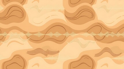 Sand Dune Abstract: A serene and artistic abstract image evokes the rolling contours of desert sand dunes, rendered in warm, earthy tones and fluid lines