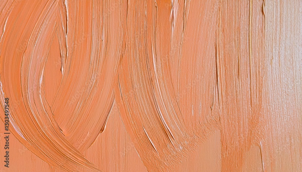 Poster smooth peach acrylic brushstroke texture with expressive abstract pattern for background, branding, 