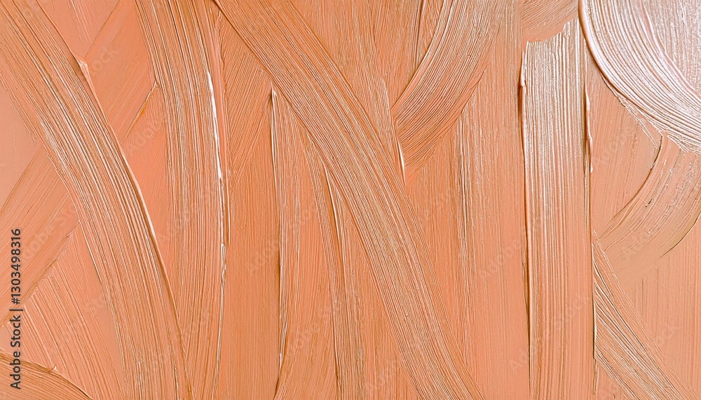 Poster smooth peach acrylic brushstroke texture with expressive abstract pattern for background, branding, 
