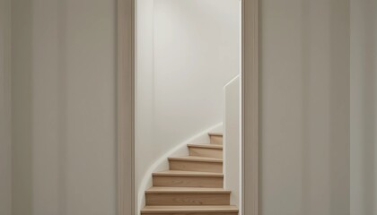 Fototapeta premium Clean and Simple Staircase with Artistic Framing