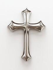 christian cross on white background