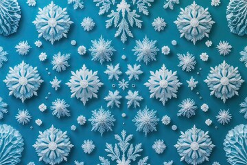 Captivating Frost Design Wallpaper on Bright Cerulean Backdrop