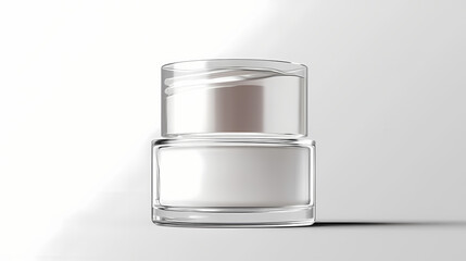 3d glass jar cosmetic cream