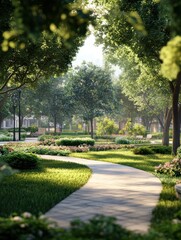 With spacious units and abundant green spaces, a newly developed suburban apartment complex provides an ideal setting for outdoor activities and fostering community bonds.