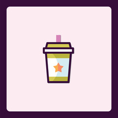 Delightful star cup, captivating vector icon on an isolated background