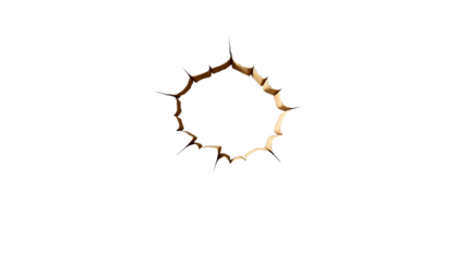 Photo of broken concrete wall with hole isolated on transparent background.png