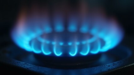   A photorealistic, high-resolution image of an intense blue gas flame in an industrial setting, with intricate details of the flame and surrounding, ultra detailed, 8k resolution, HDR, professional