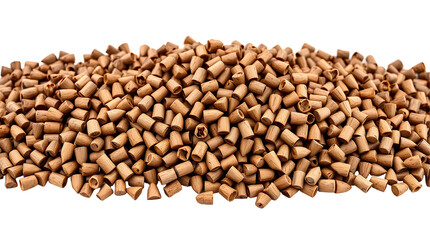 Fototapeta premium Photo of wooden pellets isolated on transparent background.png