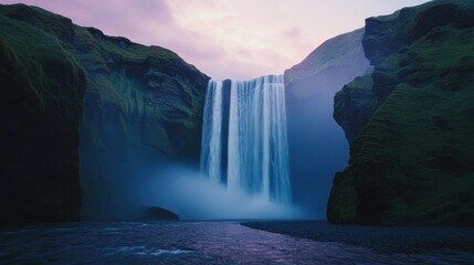 Iceland Waterfall Majestic Landscape