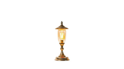 Fototapeta premium Photo of antique brass table lamp isolated on transparent background.png