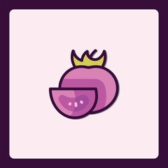 Fototapeta premium Stylized Tomato Icon Illustrating Fresh Produce and Healthy Lifestyle Choices