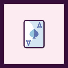 Ace of Spades Playing Card Illustration with Stylized Design Elements