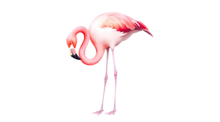 Photo of flamingos isolated on transparent background.png