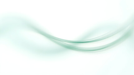 Obraz premium Gentle Soft Light Green Abstract Wave Background - Flowing Curves Lines Design Texture Minimalist Calming Serene Modern Artistic Backdrop