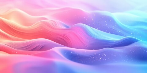 Colorful abstract waves with soft textures creating a dreamlike atmosphere in pastel hues
