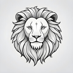 Obraz premium lion head vector illustration logo