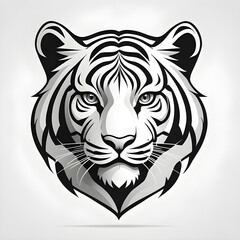 Fototapeta premium simple logo tiger head vector