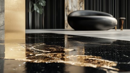 Obraz premium Glossy polished lacquered stone. Premium luxurious interior