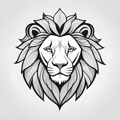 Obraz premium lion head vector illustration logo