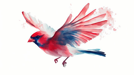 Obraz premium Usa flag icon on transparent background, cut out, png. Freedom - Birds. Illustration