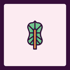 Simple tree icon with clean lines and vibrant colors illustration design