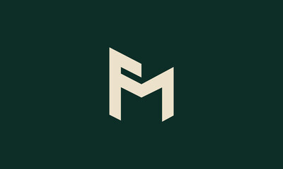 FM monogram logo design 
