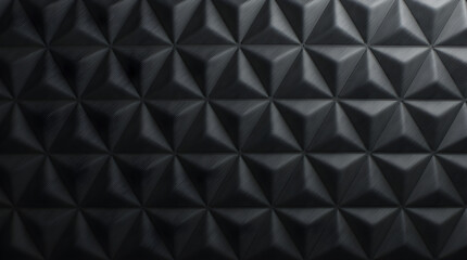 Fototapeta premium Black 3D Geometric Texture Triangular Pyramid Pattern