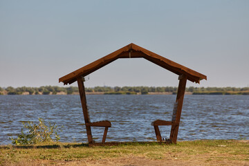 Rustic Lakeside Gazebo
