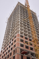 Urban Construction A Modern Building is Under Development in the Cityscape Area Nearby