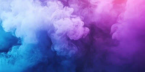 Fototapeta premium A vibrant background of smoke in shades of blue, purple, and pink, creating an abstract and atmospheric wallpaper