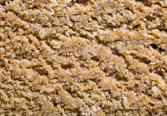 Surface of homemade rye bread