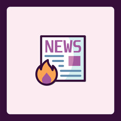 Hot News Item: Urgent Information and Breaking Reports Editorial Illustration