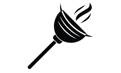 BBQ skewer silhouette icon, BBQ skewer silhouette, grilled meat icon, vector illustration