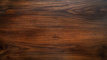 Naklejka premium Dark wooden background with rich walnut grain and texture. Oak and timber elements create a natural, glossy finish, resembling a modern parquet or laminate design