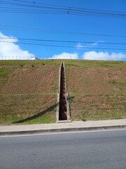 hydraulic ladder on an industrial slope