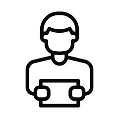 Obraz premium 7 mugshot line icon illustration vector graphic.eps