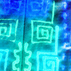 Asia Border. Rainbow Abstract Brush Dot. Bright