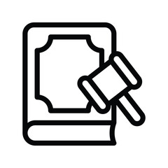 9 law book line icon illustration vector graphic.eps