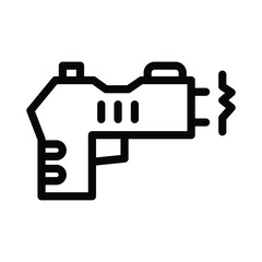 11 stun gun line icon illustration vector graphic.eps