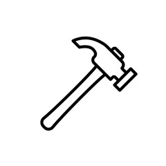 claw hammer - vector icon