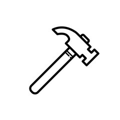 claw hammer - vector icon