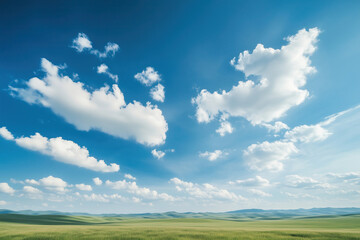 Fototapeta premium Clouds over a field