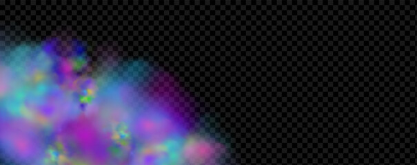 Obraz premium An explosion of colorful smoke clouds.Multicolor fog with blue and yellow particles.Explosions of color powder.