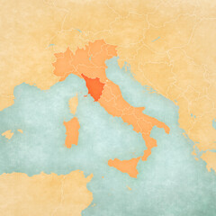 Map of Italy - Tuscany