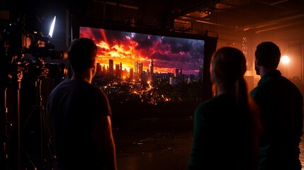 people watching tv in nightclub